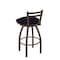 Holland Bar Stool Co 30" Low Back Swivel Bar Stool, Bronze Finish, Canter Twilight Seat 41130BZ002 - alternate 3